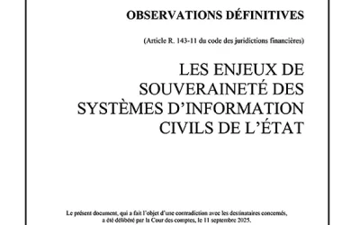 Les enjeux de souveraineté des systèmes d’information civils de l’état