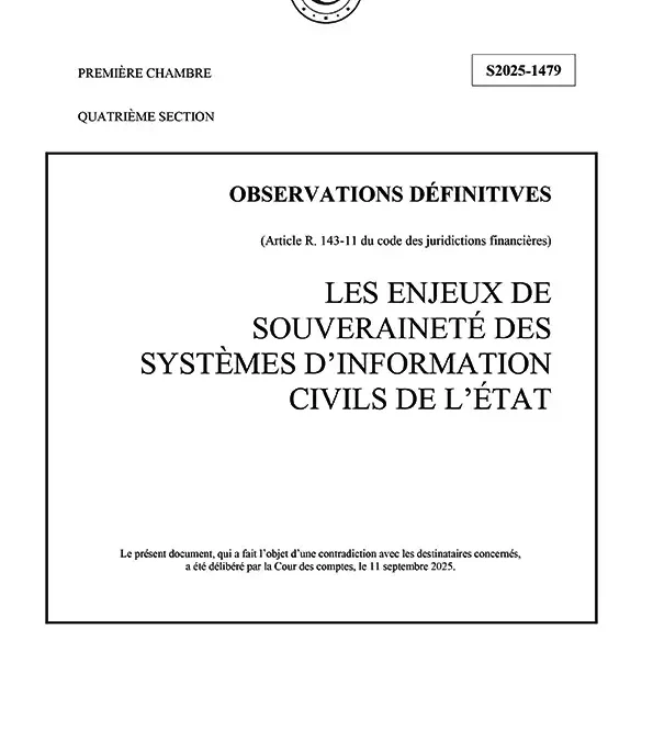 Les enjeux de souveraineté des systèmes d’information civils de l’état